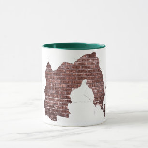 Taza Aplastador Rústico de pared de ladrillo cerámico