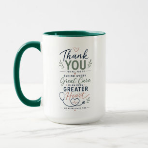 Taza Aplicación de Agradecimiento de Atención Médica Pe
