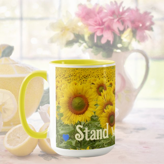 Taza Apoya a Ucrania Amarillo Girasol (Subido por el creador)