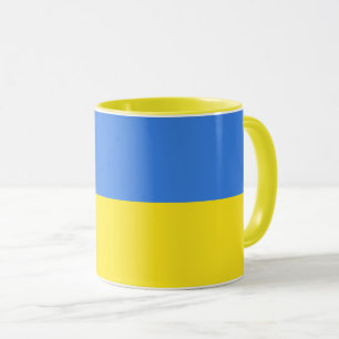 Taza Apoyar la bandera ucraniana del café tazón