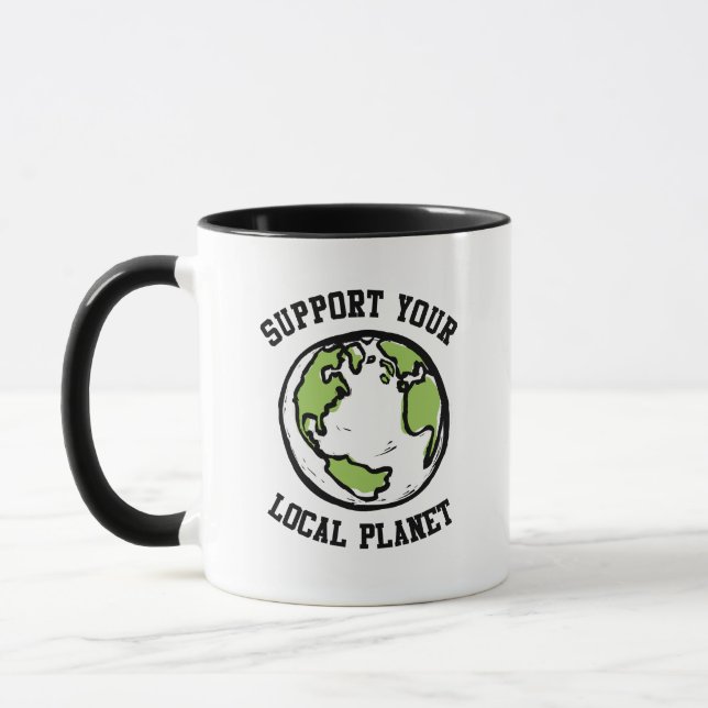 Taza Apoye su planeta local (Izquierda)