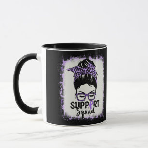 Taza Apoyo a Squad Messy Bun Purple Lupus Conciencia