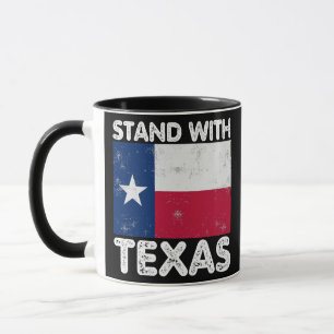 Taza Apoyo a Texas Me quedo con Texas bandera Texan