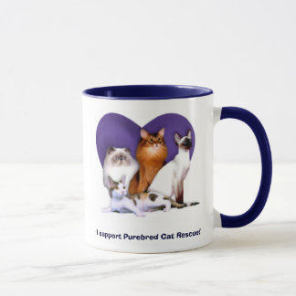 Taza ¡Apoyo rescate criado en línea pura del gato!