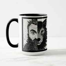 Taza Approachable Wolf : Half Wolf Mug