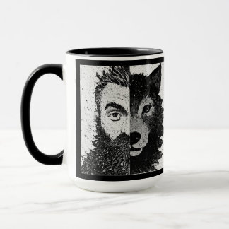 Taza Approachable Wolf : Half Wolf Mug
