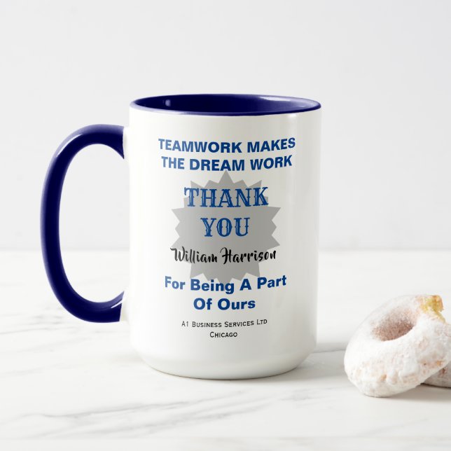Taza Apreciación de empleado Mug personalizado (Con donut)