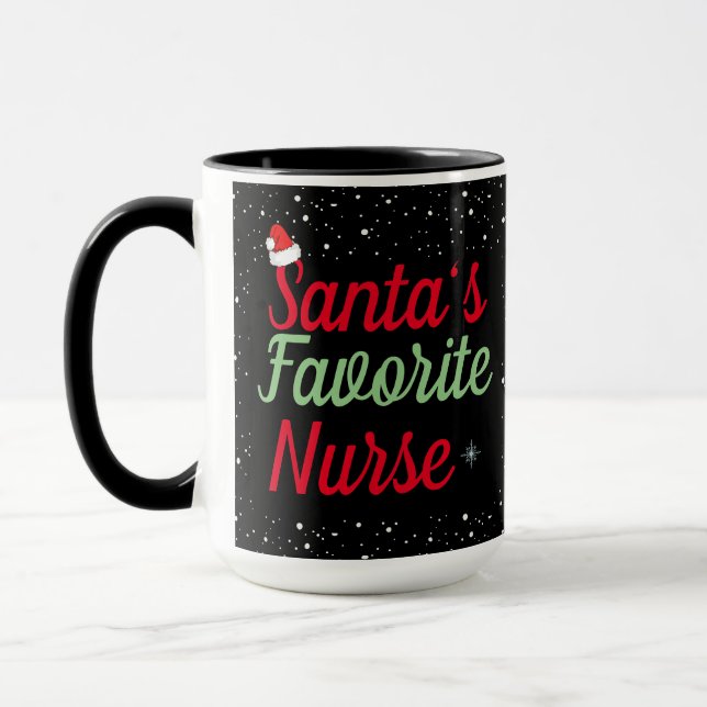 Taza Apreciación de Navidades de enfermería favoritos d (Izquierda)