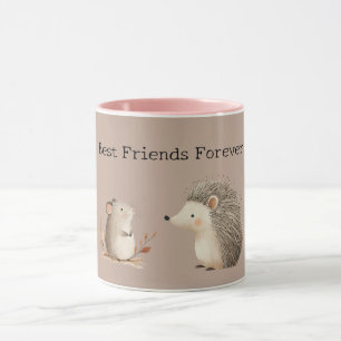 Taza Apreciación de Ratón Erizo Marrón Lindo Crema