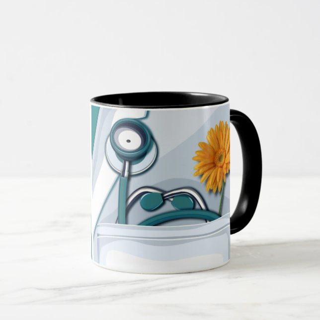 Taza Apreciación del médica, regalo del Día del Médica (Anverso derecho)