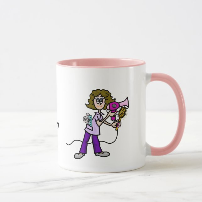 Taza Apreciación Estilista De Cabello Femenino Día Mug (Derecha)