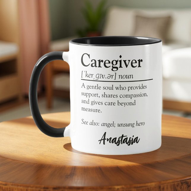 Taza Apreciación personalizada de definición de cuidado (Subido por el creador)