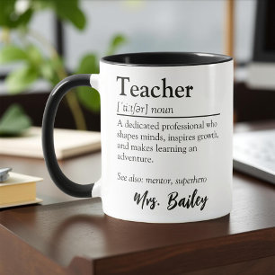 Taza Apreciación personalizada de definición de docente