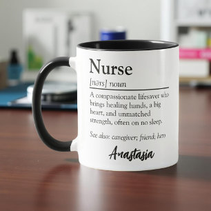 Taza Apreciación personalizada de definición de enferme