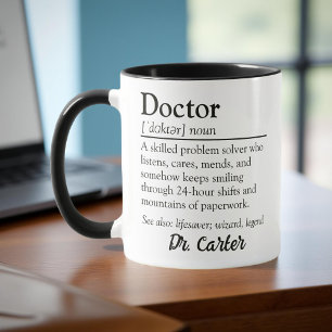 Taza Apreciación personalizada de definición de Médico