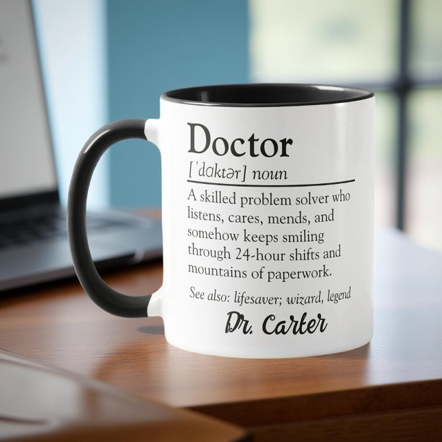 Taza Apreciación personalizada de definición de Médico (Subido por el creador)