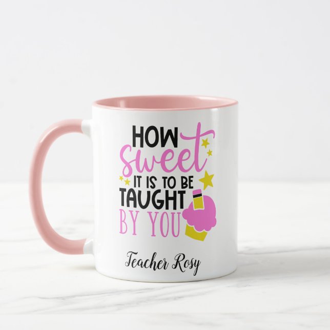 Taza Apreciación personalizada del profesor Mugs Cupcak (Izquierda)