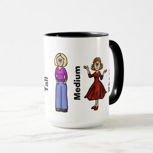 Taza Apreciar La Mug De Mujeres Alto, Medio Y Corto