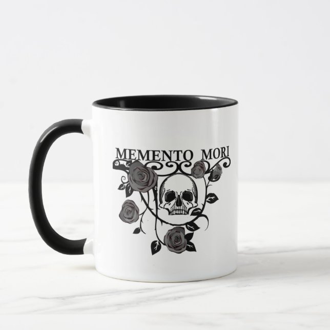 Taza Aprovecha el Día - Rosas Negras - Cráneo Memento M (Izquierda)