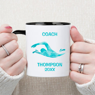 Taza Aqua Watercolor Swift Coach