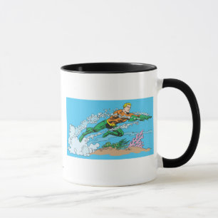 Taza Aquaman cava a través del agua
