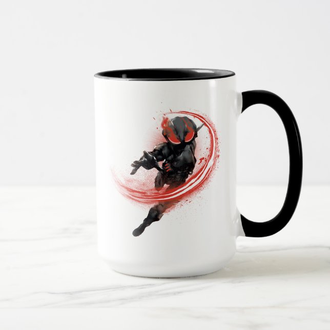Taza Aquaman | Gráfica Black Manta Red Swipe (Derecha)