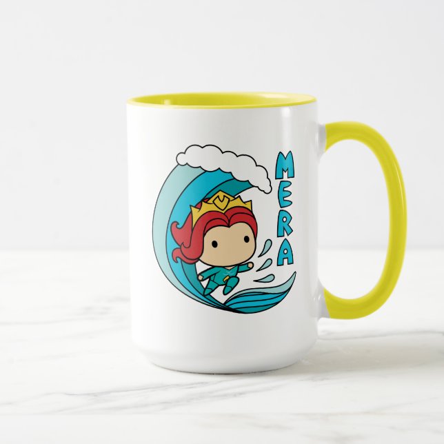 Taza Aquaman | Gráfico Chibi Mera Riding Wave (Derecha)
