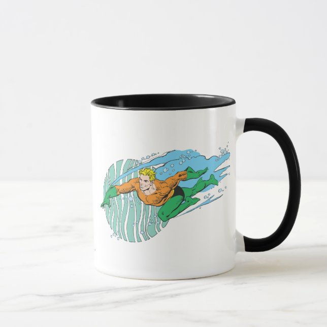 Taza Aquaman salta a la izquierda (Derecha)