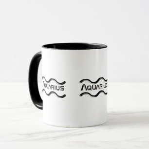 Taza AQUARIUS, Diseño Resumen del Rótulo Zodiaco,