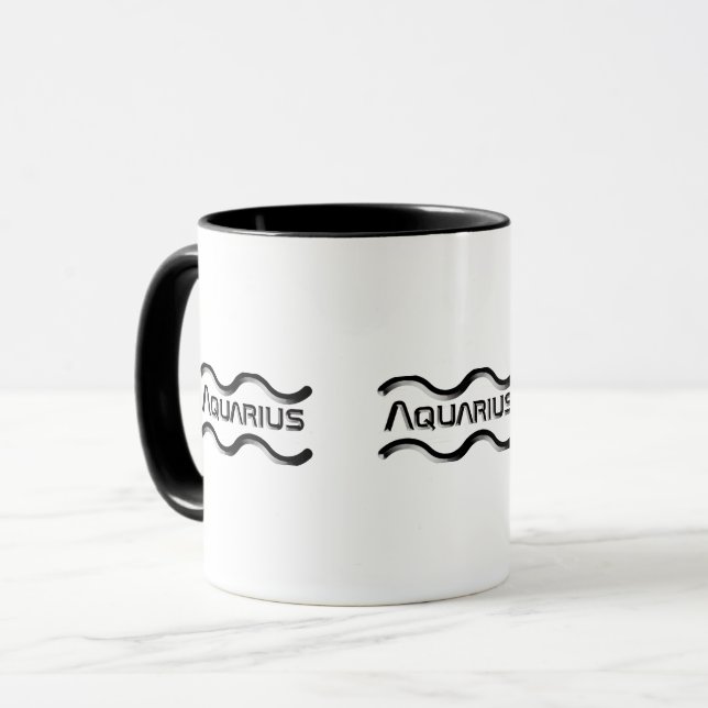 Taza AQUARIUS, Diseño Resumen del Rótulo Zodiaco, (Anverso izquierdo)