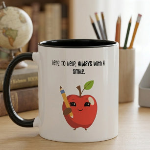 Taza Aquí para ayudar siempre con una sonrisa Educador