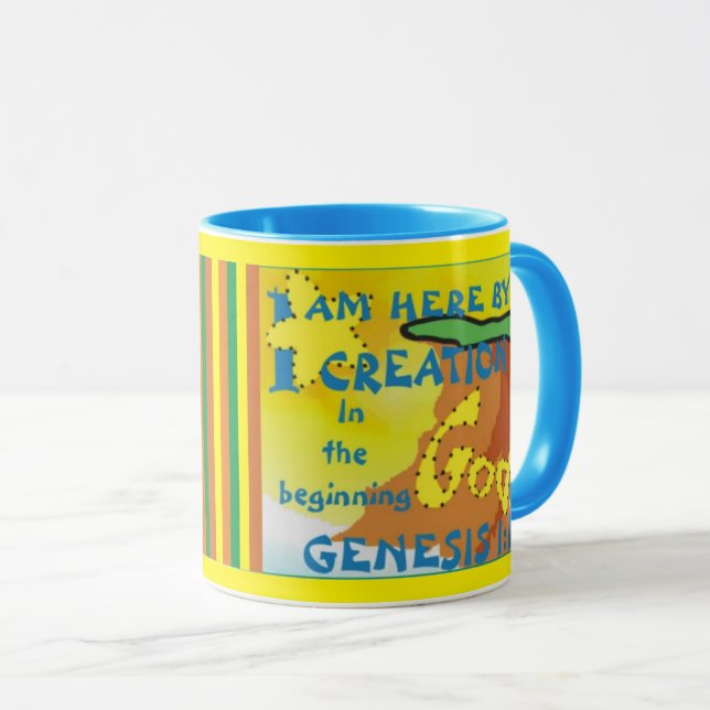 Taza Aquí Por Creación (Eng) Café Mug (Anverso derecho)