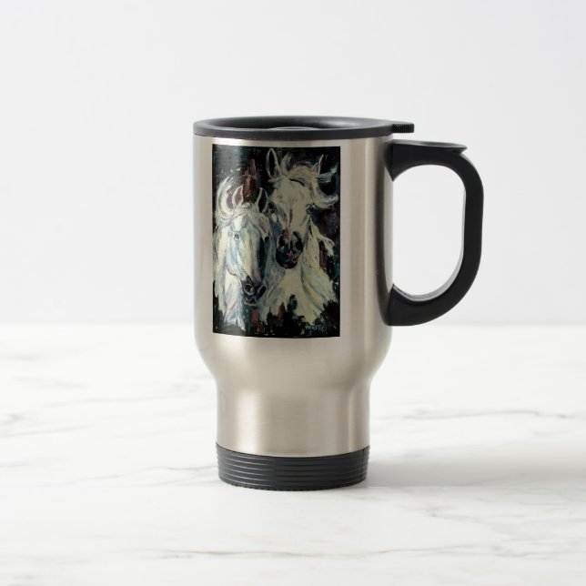 Taza árabe blanca del viaje (Derecha)
