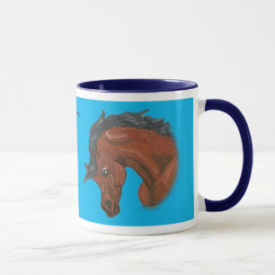 Taza árabe del arte del caballo