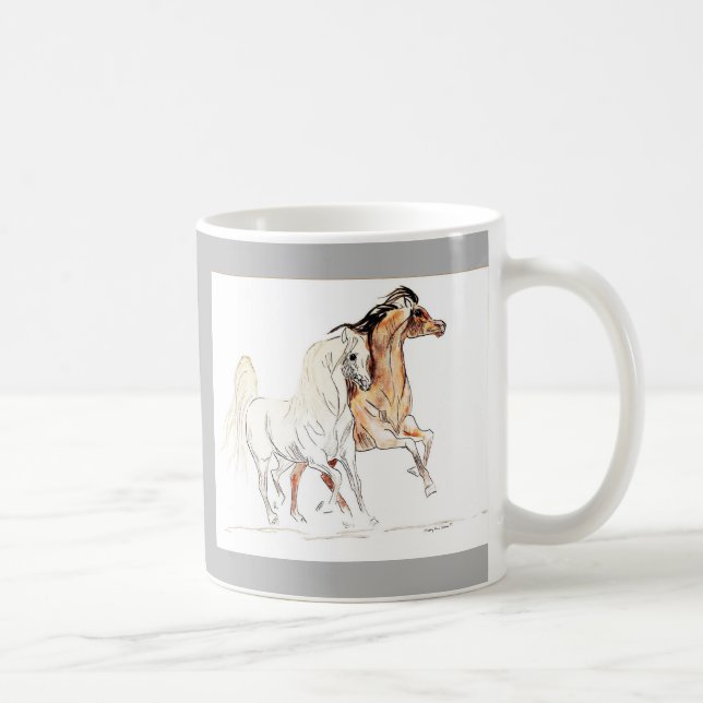 Taza árabe del caballo - regalo del amante del (Derecha)