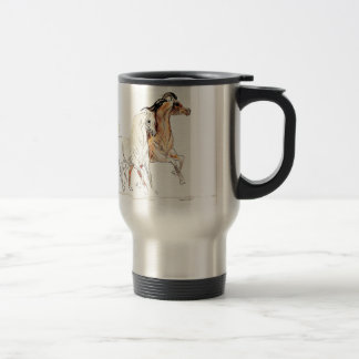Taza árabe del viaje de los caballos