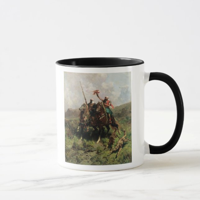 Taza Árabes con un halcón (Derecha)