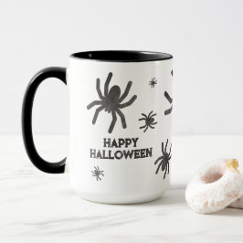 Taza Araña Espeluznante Feliz Halloween