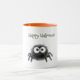 Taza Araña Negra Bonita de Halloween