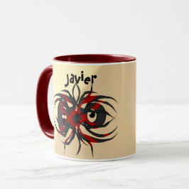 Taza Araquín psicodélico y personalizado de la desesper