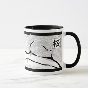 Taza Árbol blanco de flores de cerezo