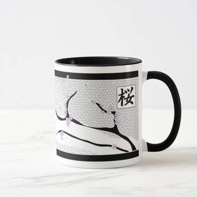 Taza Árbol blanco de flores de cerezo (Derecha)