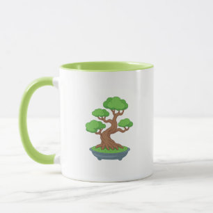 Taza Árbol Bonsái Japonés Retorcido