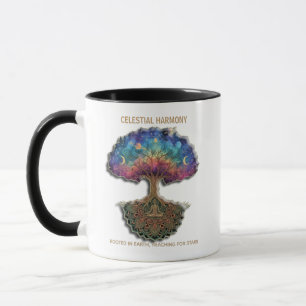 Taza Árbol de Armonía Celestial Mandala de Meditación