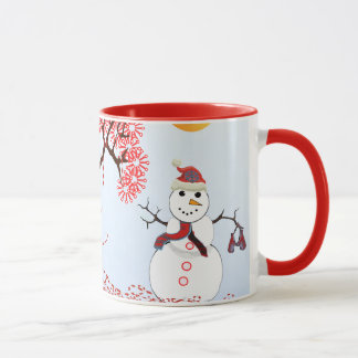 Taza Árbol de canas de canto de nieve