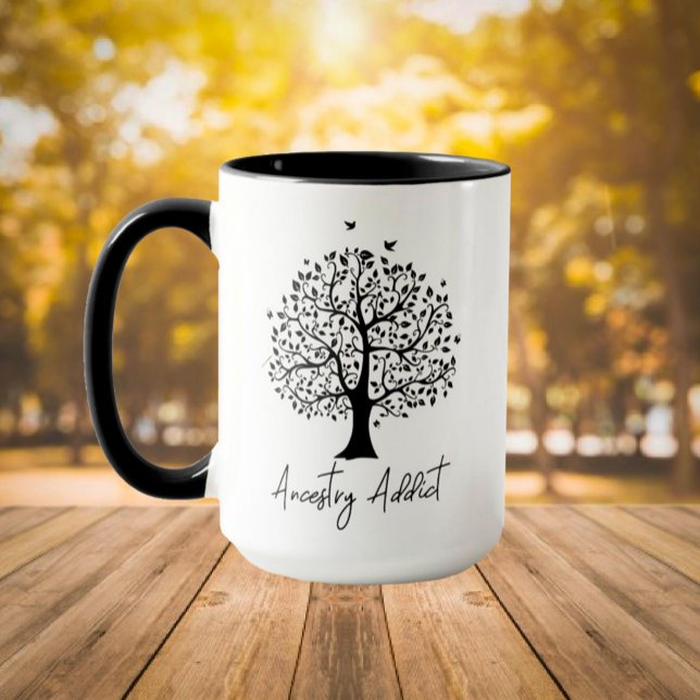 Taza Árbol de familia de adictos a la ascendencia (Subido por el creador)
