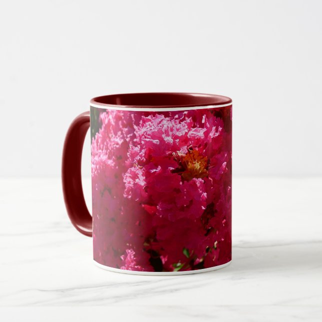 Taza Árbol de flor de Magenta Crepe Myrtle (Anverso izquierdo)