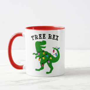 Taza Árbol de flores de árbol de Navidad y fiesta de di