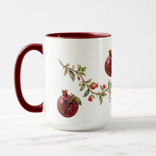 Taza Árbol de Granada Persa Arte de Pared Botánica de