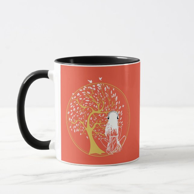Taza árbol de la mujer de la vida en meditación (Izquierda)